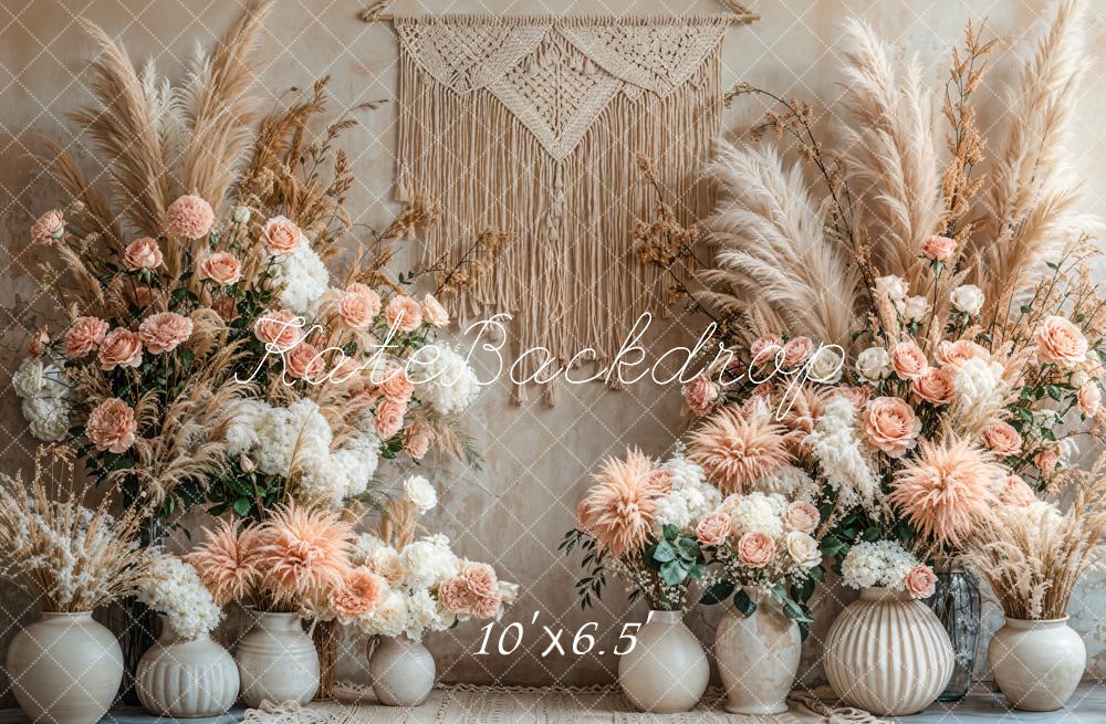 Kate Boho Floral Macrame Backdrop Designed by Emetselch