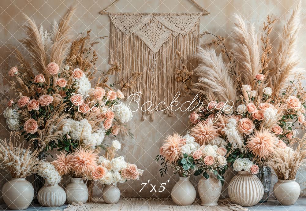 Kate Boho Floral Macrame Backdrop Designed by Emetselch