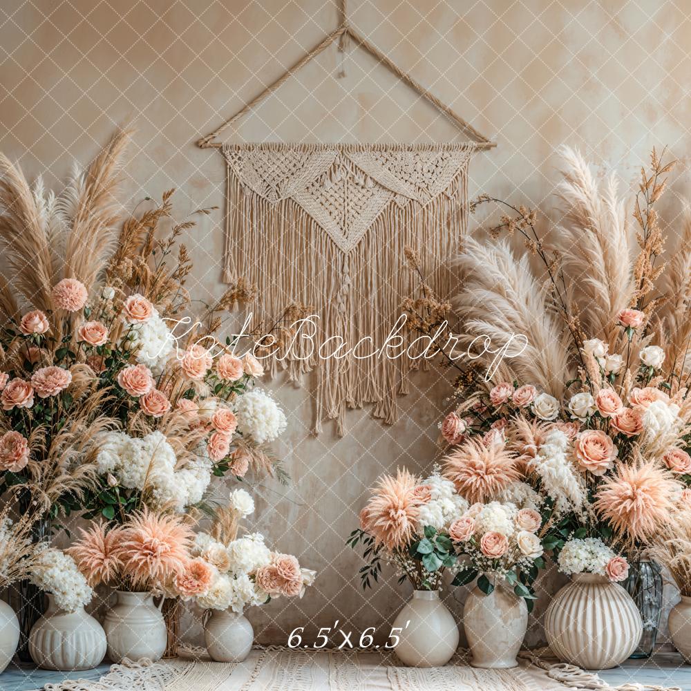 Kate Boho Floral Macrame Backdrop Designed by Emetselch