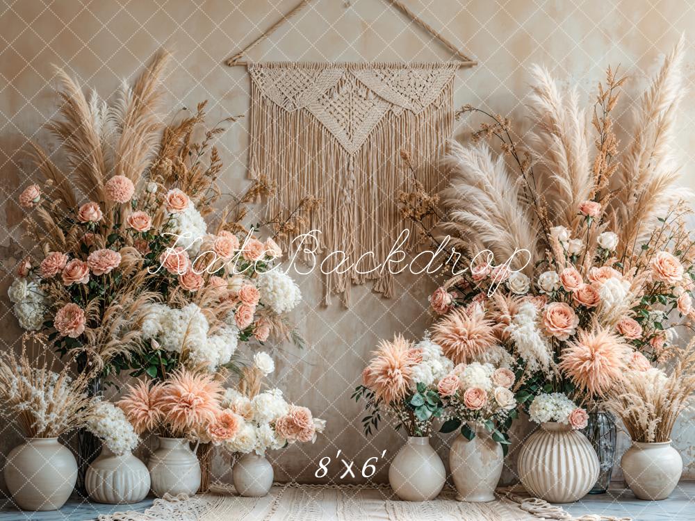 Kate Boho Floral Macrame Backdrop Designed by Emetselch