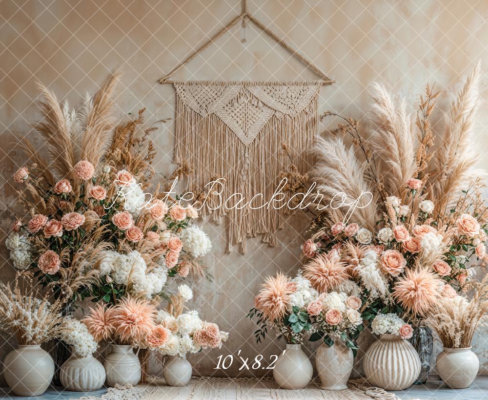 Kate Boho Floral Macrame Backdrop Designed by Emetselch