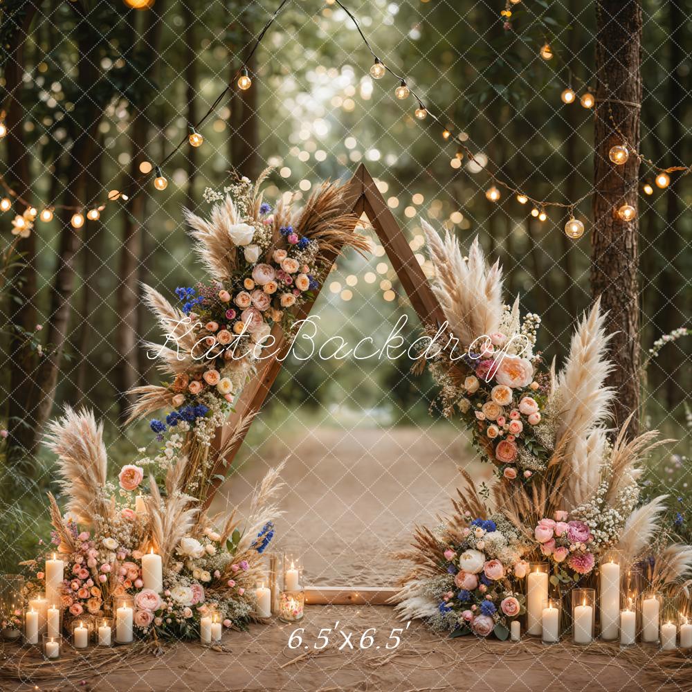 Kate Boho Forest Wedding Floral Arch Backdrop Designed by Emetselch -UK