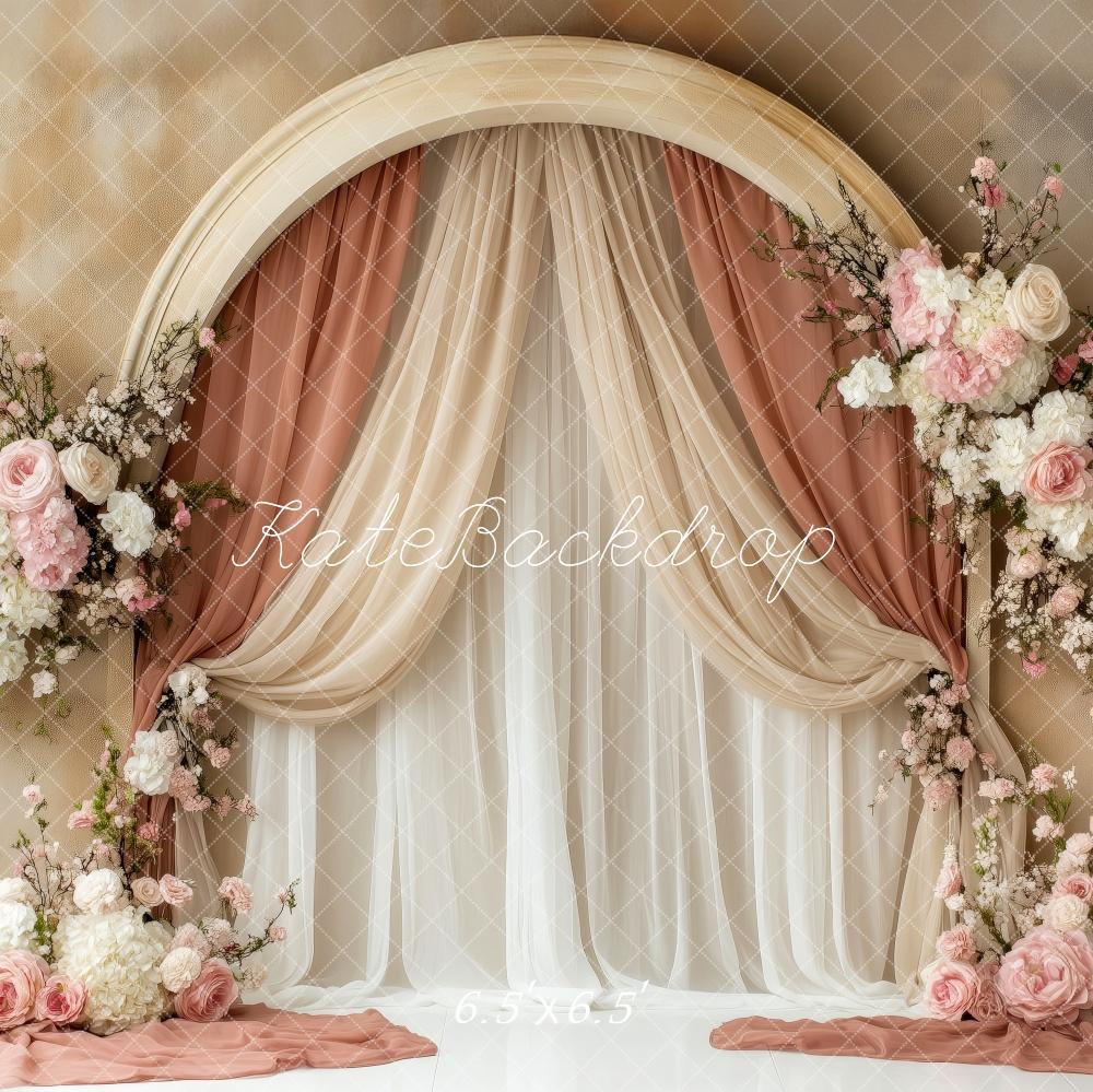 Kate Spring Floral Arch Elegant Curtains Backdrop Designed by Patty Robert -UK