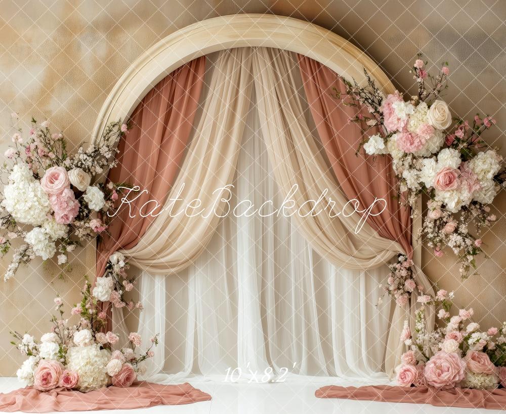 Kate Spring Floral Arch Elegant Curtains Backdrop Designed by Patty Robert -UK