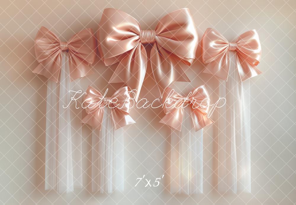 Kate Elegant Pink Bows Backdrop Designed by Mini MakeBelieve