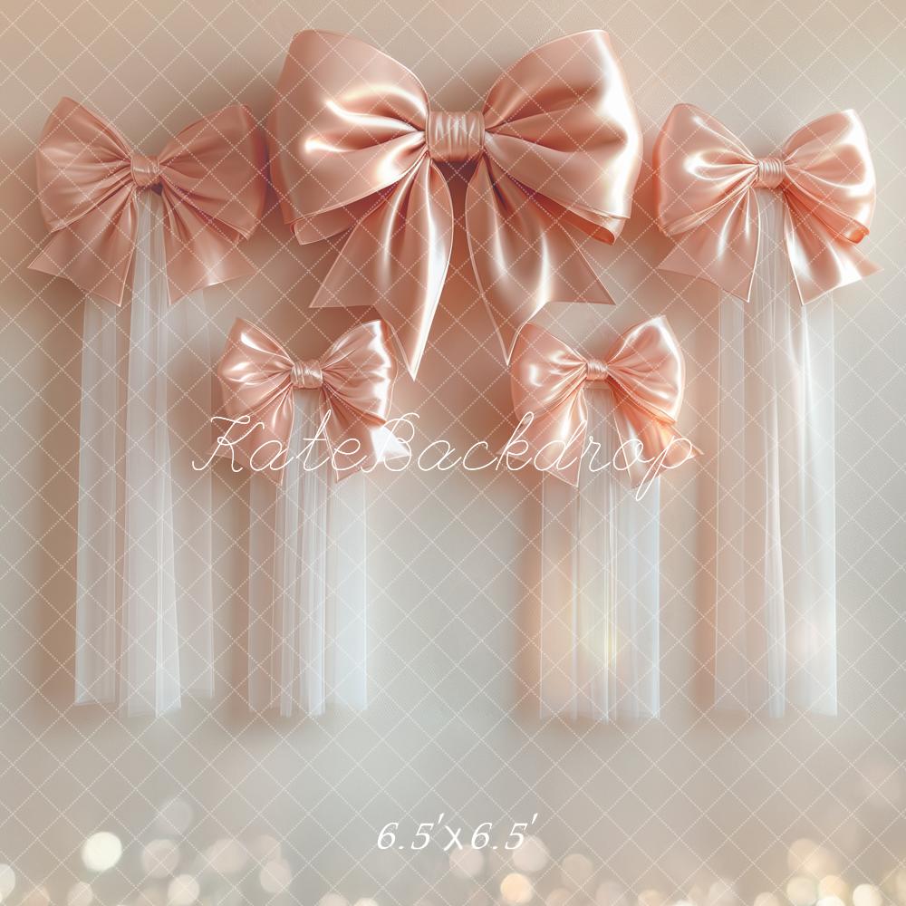 Kate Elegant Pink Bows Backdrop Designed by Mini MakeBelieve