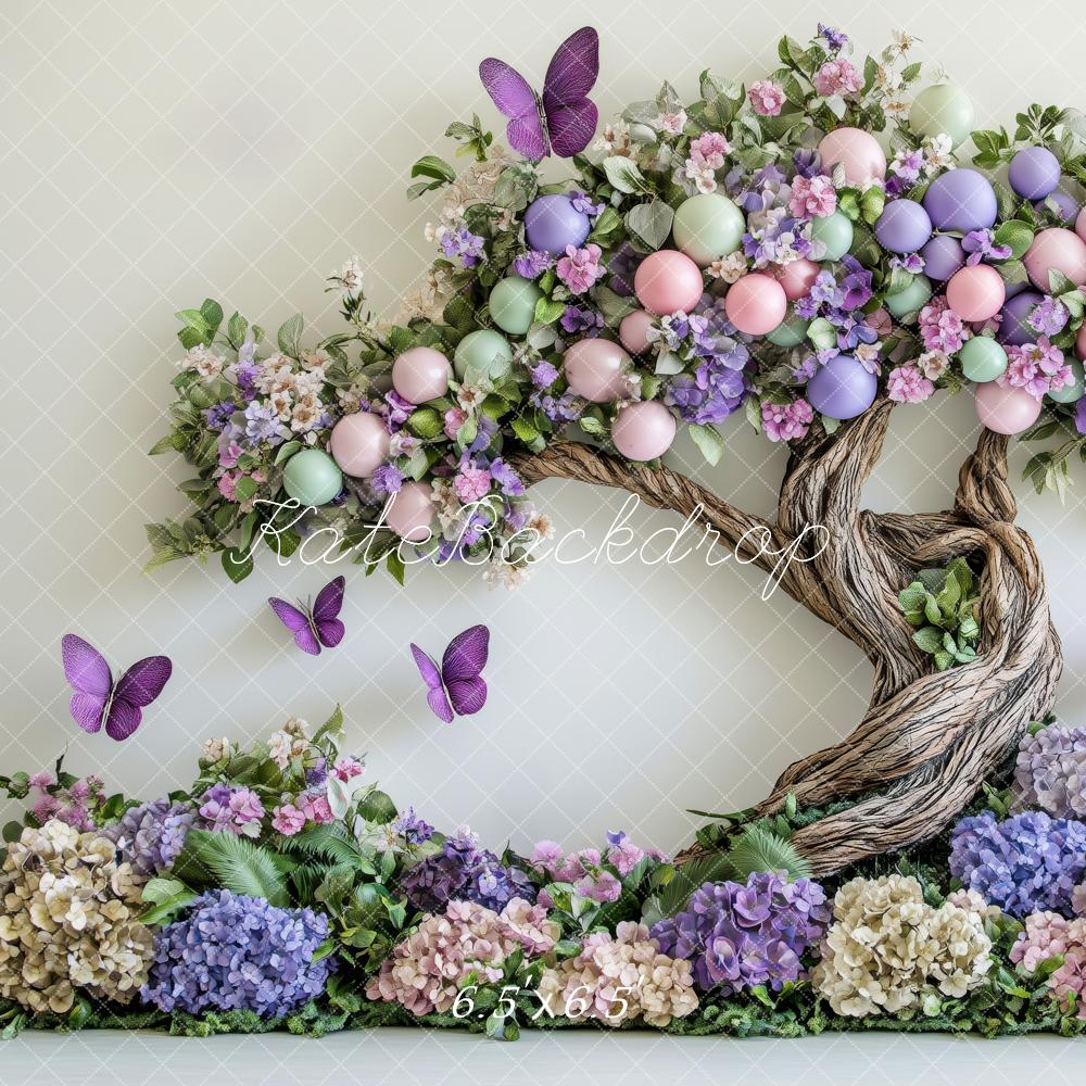 Kate Spring Floral Enchanted Tree Butterflies Backdrop Designed by Patty Robert