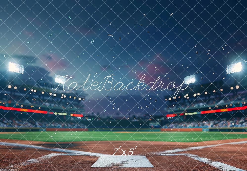 Kate Baseball Stadium Night Lights Backdrop Designed by Lidia Redekopp