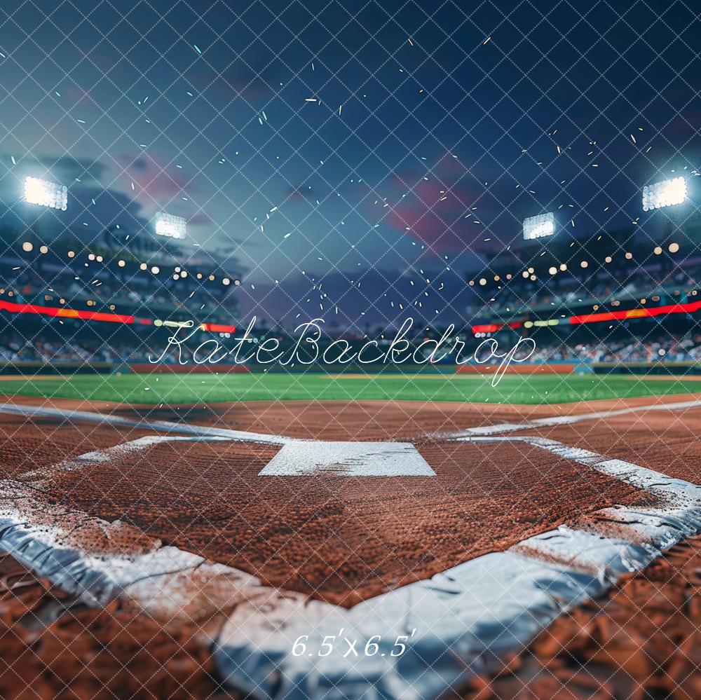 Kate Baseball Stadium Night Lights Backdrop Designed by Lidia Redekopp