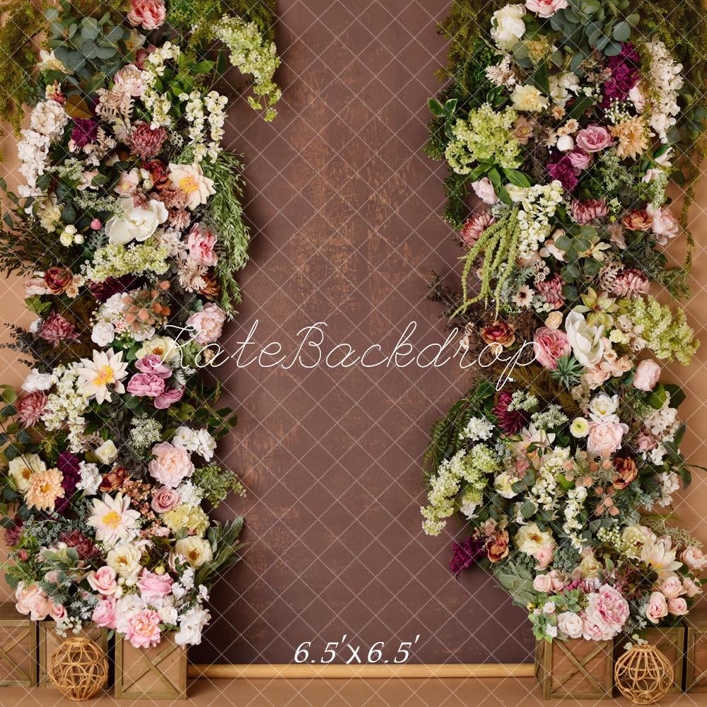 Kate Floral Rustic Brown Backdrop Designed by Mandy Ringe Photography