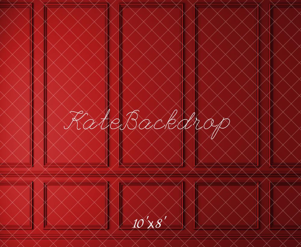 Kate Red Vintage Wall Fleece Backdrop for Photography -UK