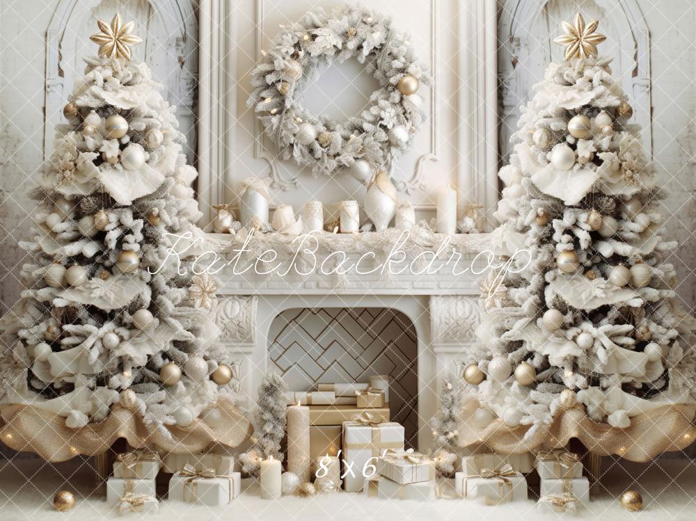 Kate Christmas Elegant Room Fireplace Backdrop for Photography -UK