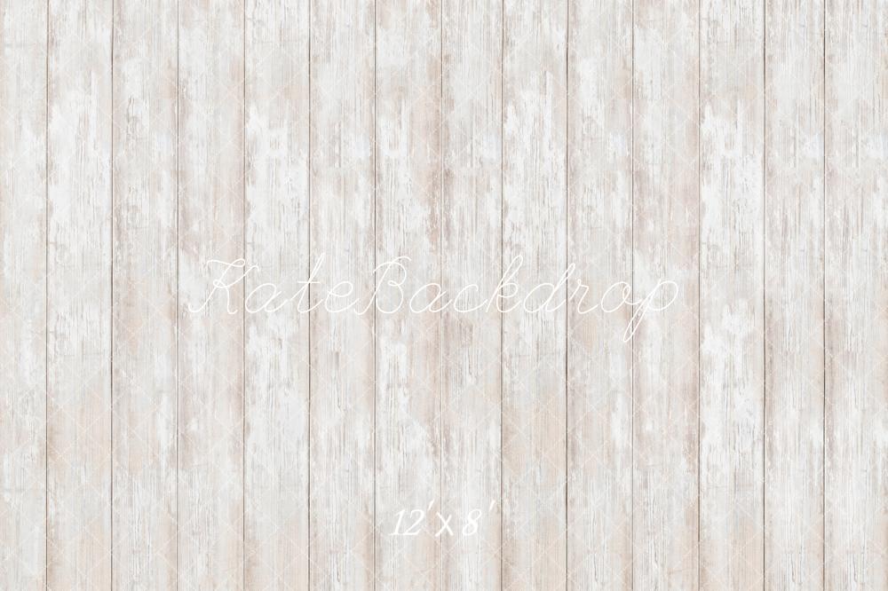 Lightning Deals Kate Rustic White Wood Floor Backdrop Designed by Kate Image -UK