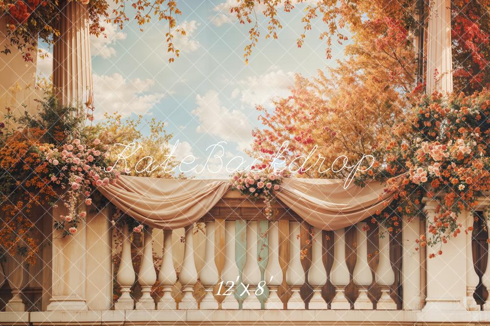 Kate Autumn Fine Art Flower Balcony Backdrop Designed by Emetselch -UK