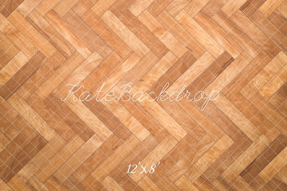 Kate Herringbone Pattern Wooden Floor Backdrop Designed by Kate Image -UK