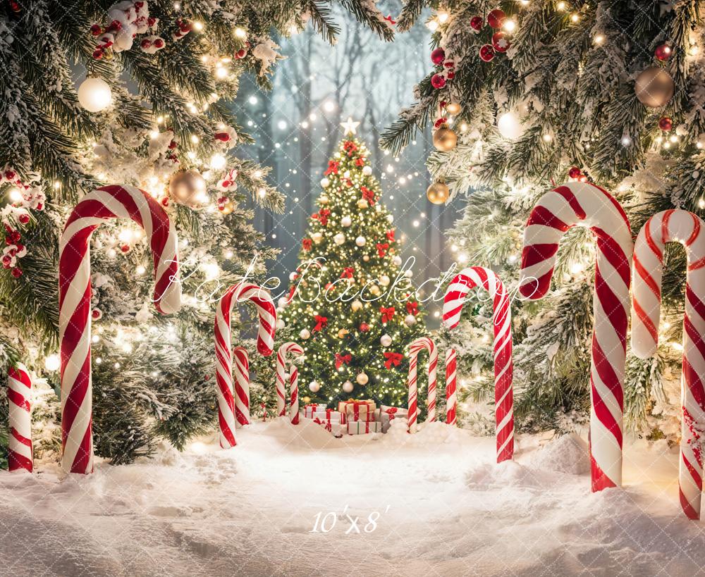 On Sale Kate Christmas Tree Candy Cane Forest Backdrop Designed by Emetselch -UK