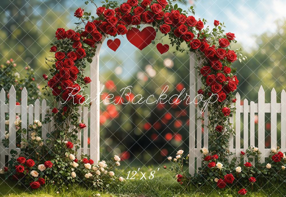 Lightning Deals Kate Valentine Rose Arch Romantic Garden Backdrop Designed by Emetselch -UK