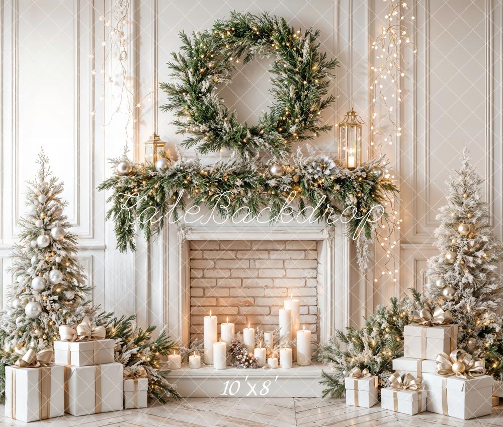 Kate Christmas Tree Fireplace Garland Backdrop Designed by Emetselch -UK