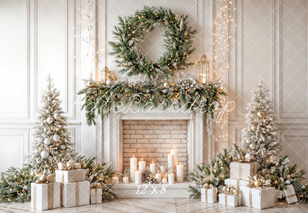 Kate Christmas Tree Fireplace Garland Backdrop Designed by Emetselch -UK