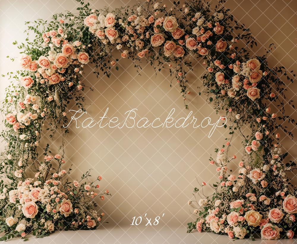 Kate Spring Flower Arch Wedding Fleece Backdrop Designed by Emetselch -UK