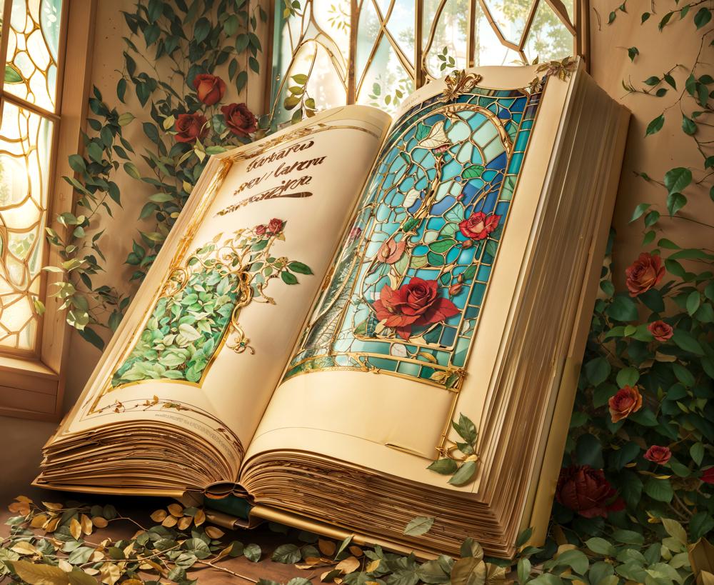 Kate Valentine Fantasy Book Roses Fleece Backdrop Designed by Chain Photography -UK