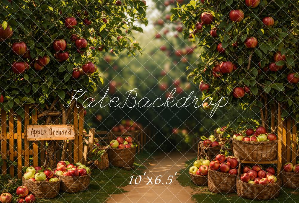 Kate Apple Orchard Fleece Backdrop Designed by Emetselch -UK