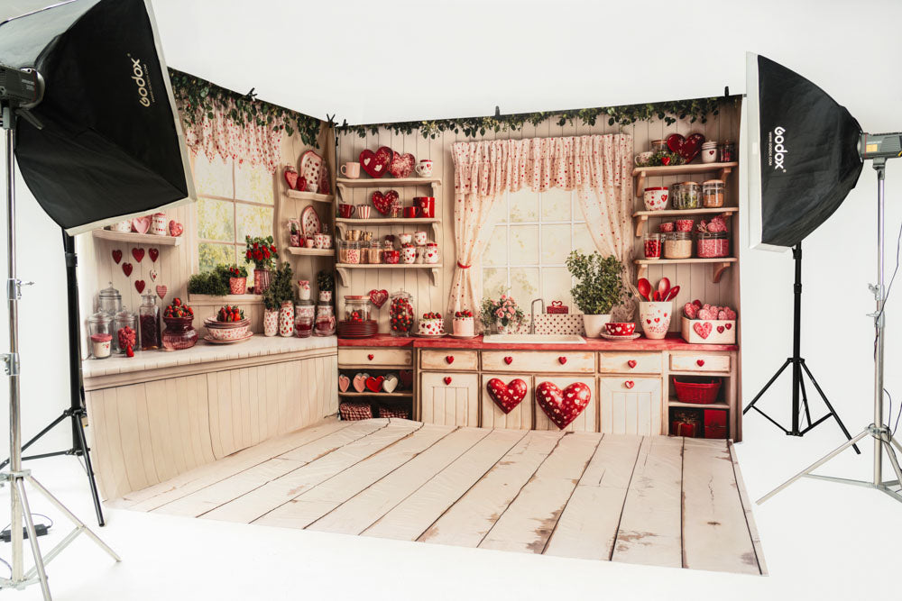 Kate Valentine's Day Kitchen Red Heart Room Set -UK