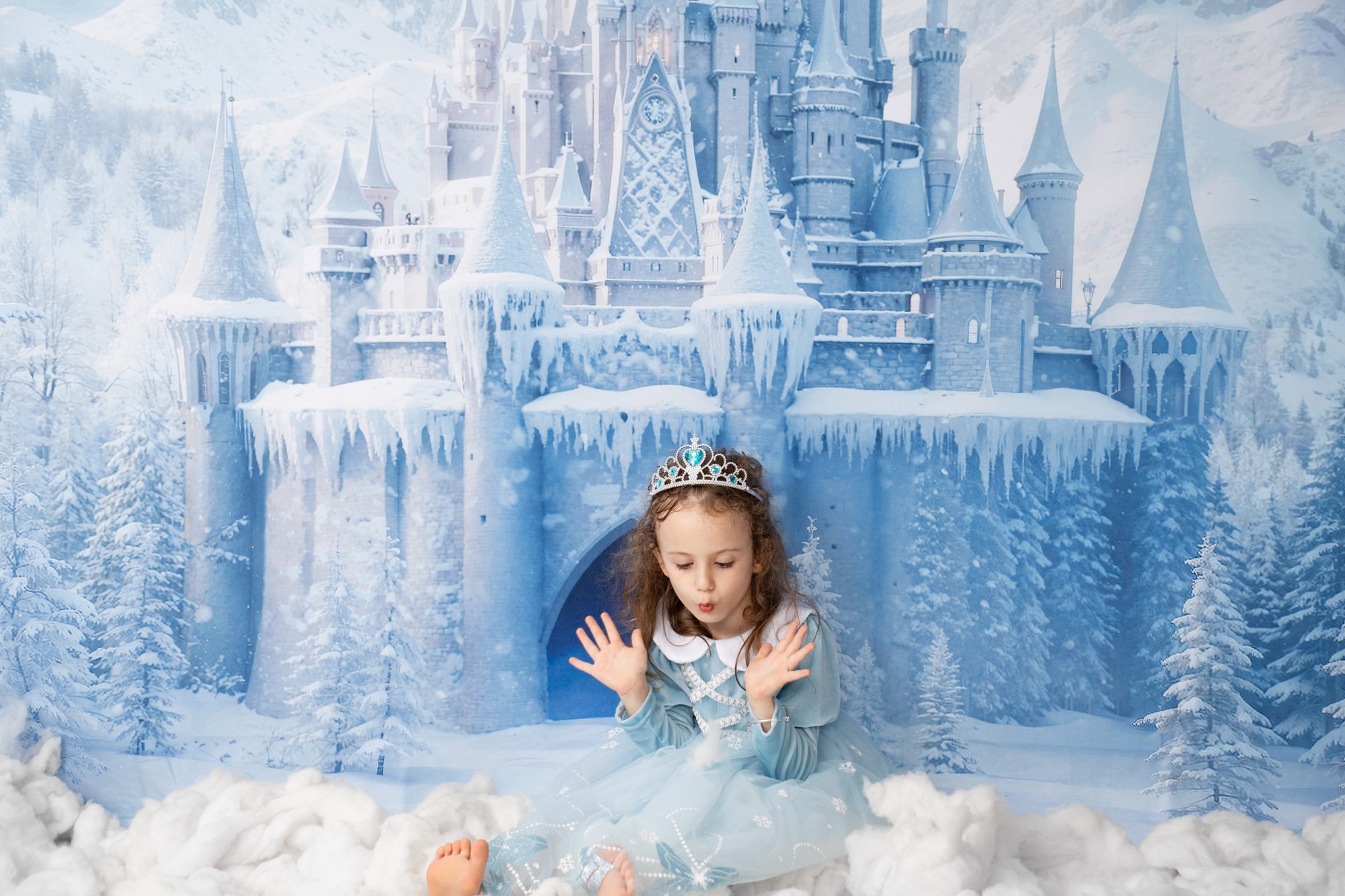 Kate Winter Ice World Castle Backdrop Designed by Chain Photography -UK