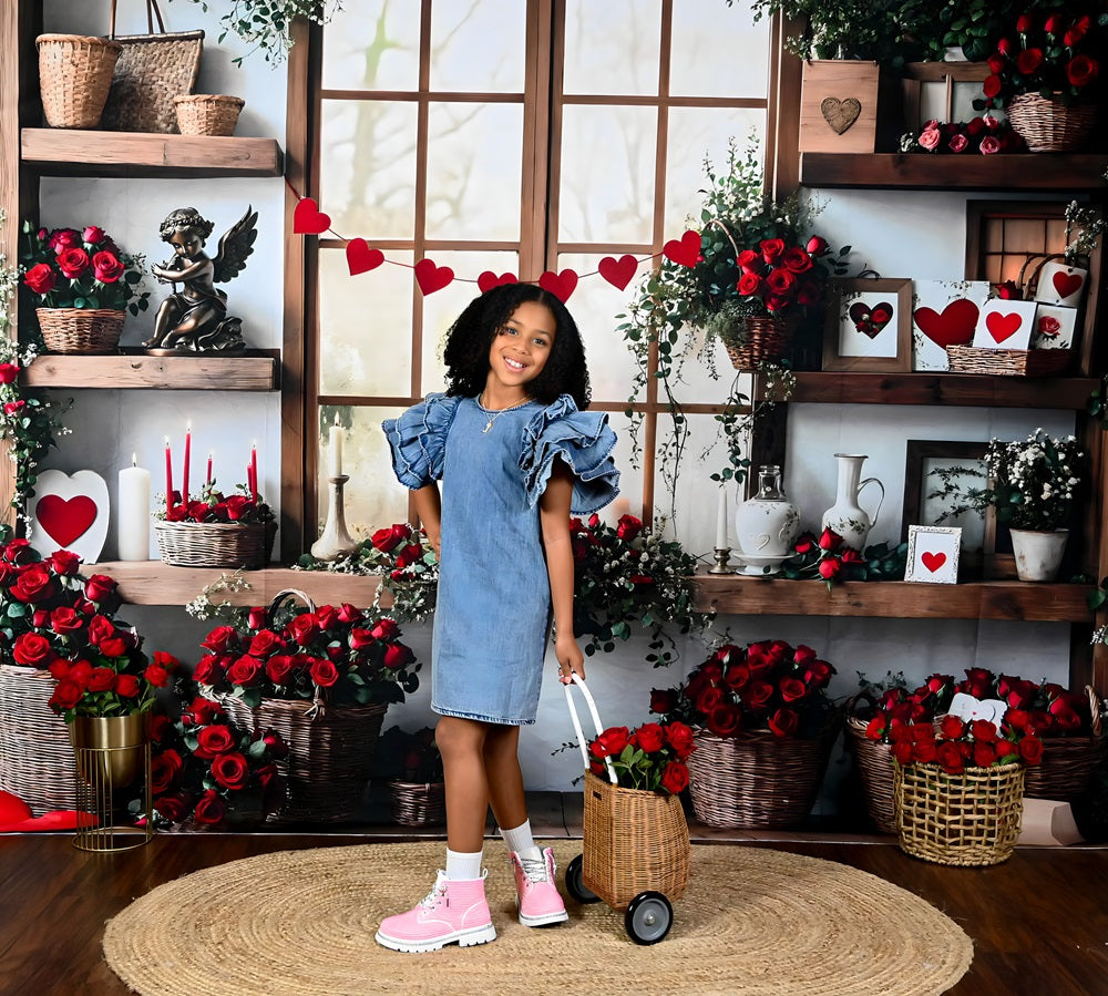 Kate Valentine's Day Roses Shelves Backdrop Designed by Emetselch