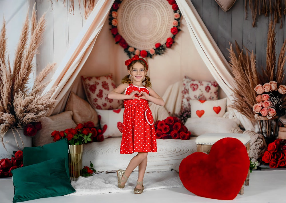 Kate Spring Valentine Boho Romantic Floral Tent Backdrop Designed by Emetselch