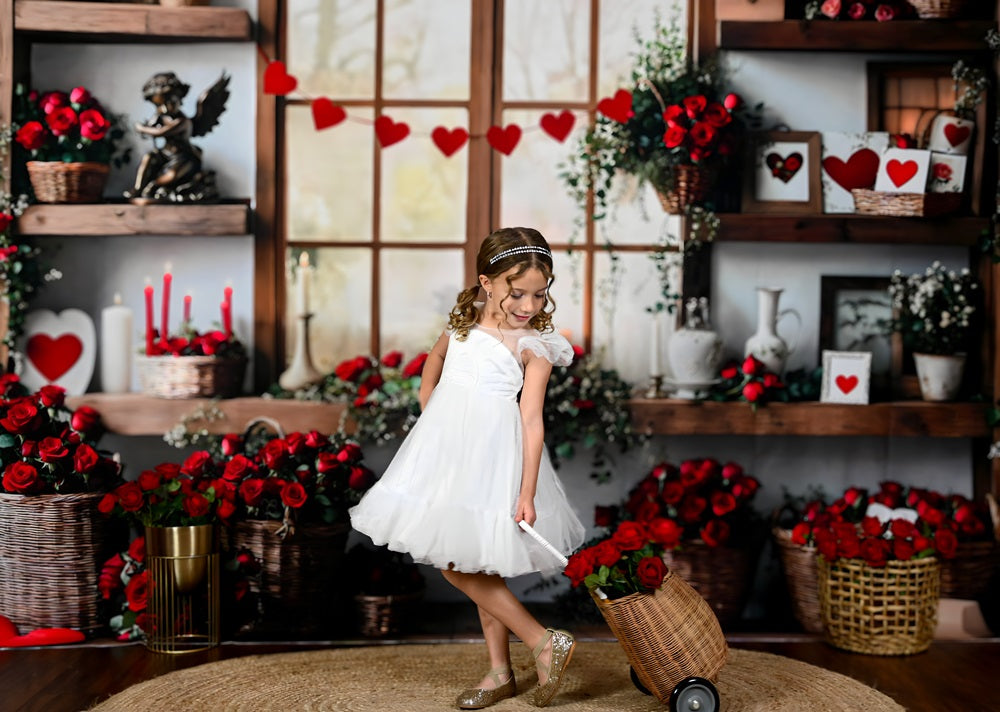 Kate Valentine's Day Roses Shelves Backdrop Designed by Emetselch