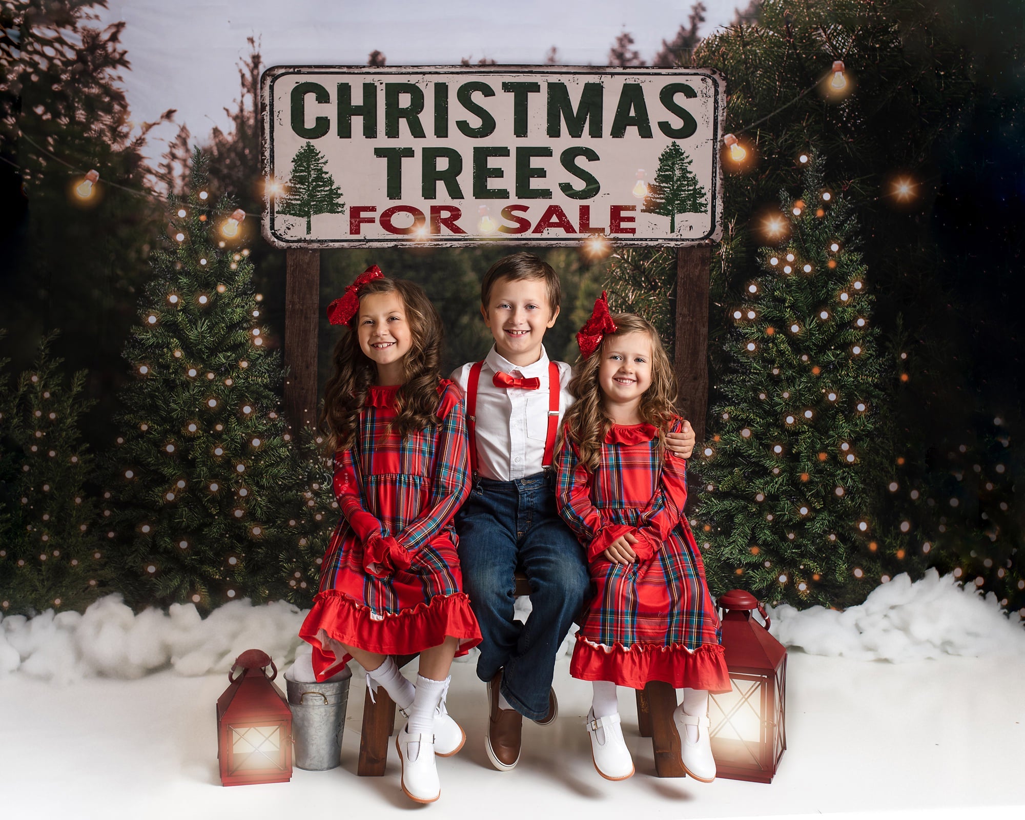 Lightning Deals Kate Christmas Trees Backdrop for Photography Designed By JS Photography -UK