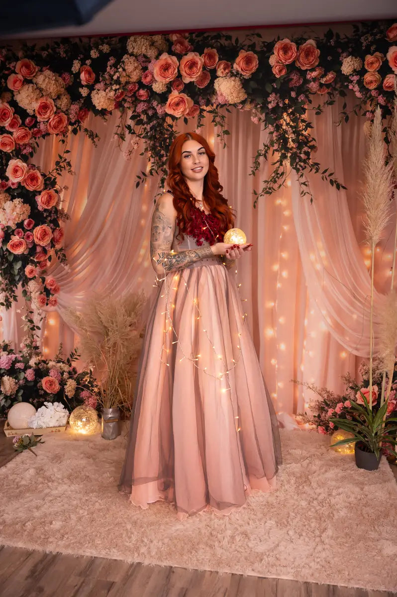 Kate Spring Romantic Curtains Floral Arch Backdrop Designed by Emetselch