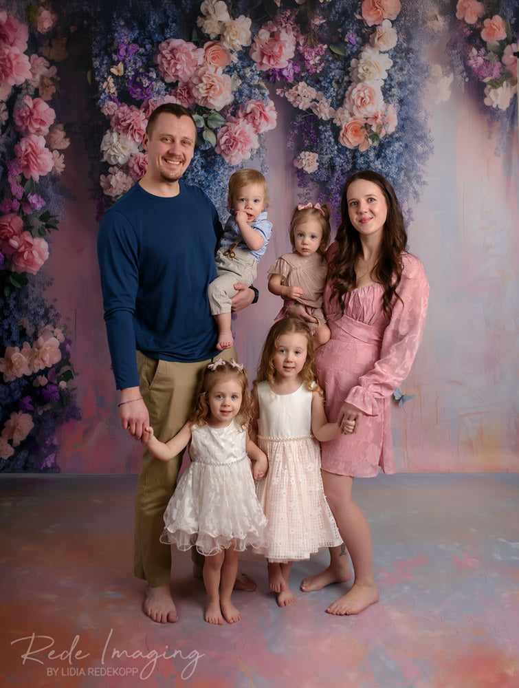 Kate Sweep Spring Romantic Wisteria Floral Backdrop Designed by Patty Robert