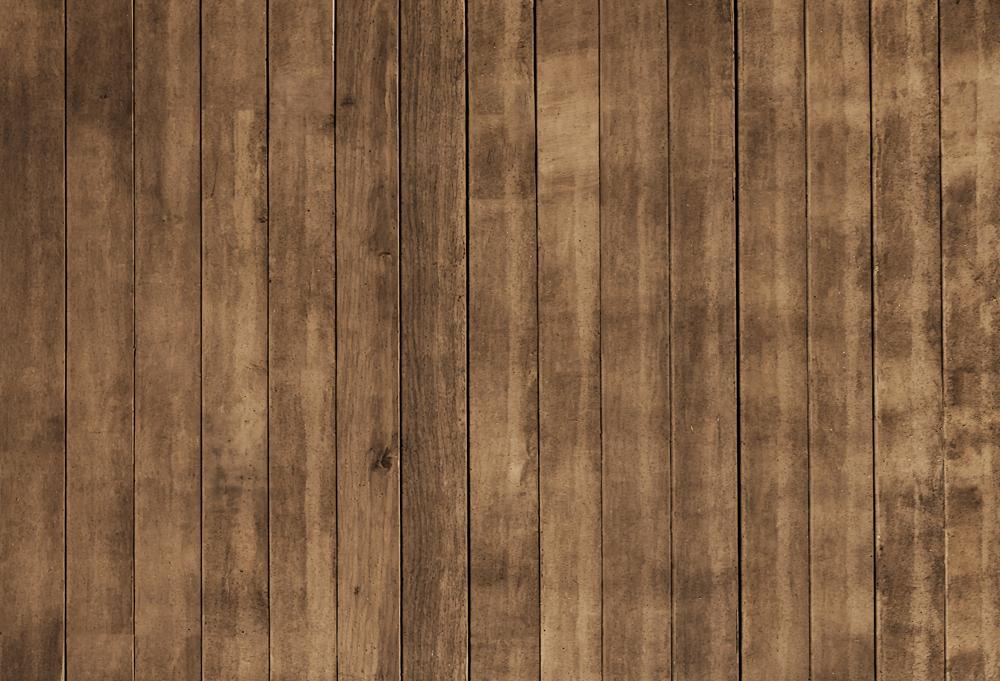 Kate Rustic Wood Plank Brown Rubber Floor Mat