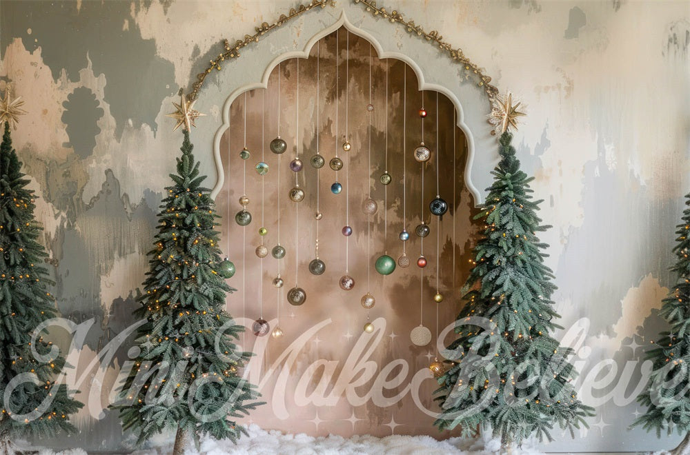 Kate Christmas Boho Retro Arch Backdrop Designed by Mini MakeBelieve -UK