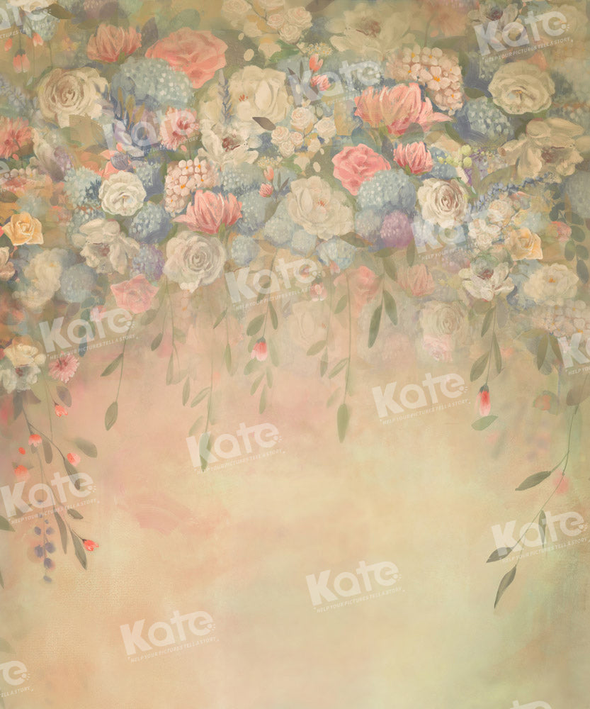 Kate Floral Fine Art Yellow Backdrop Designed by GQ -UK