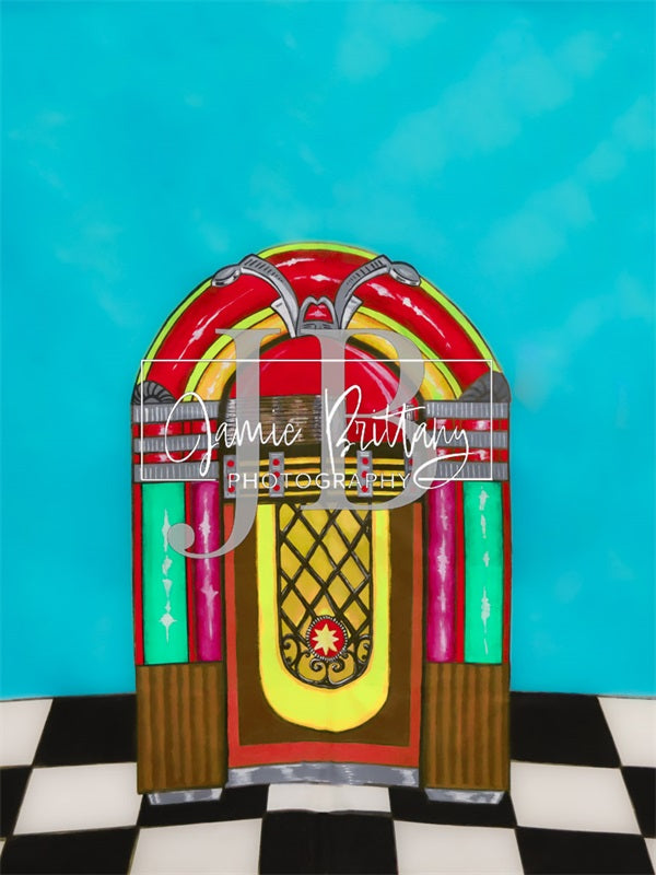 Kate Jukebox Hand Painted Backdrop for Photography Designed by JB Photography -UK