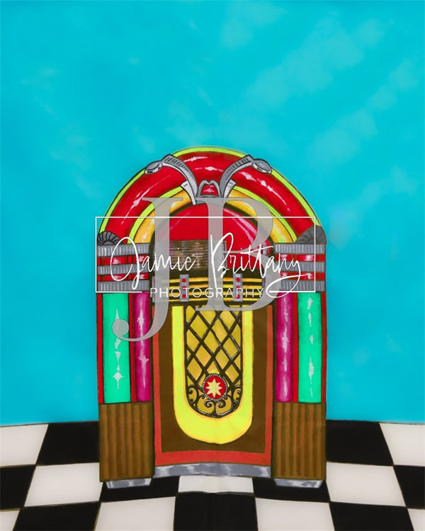 Kate Jukebox Hand Painted Backdrop for Photography Designed by JB Photography -UK