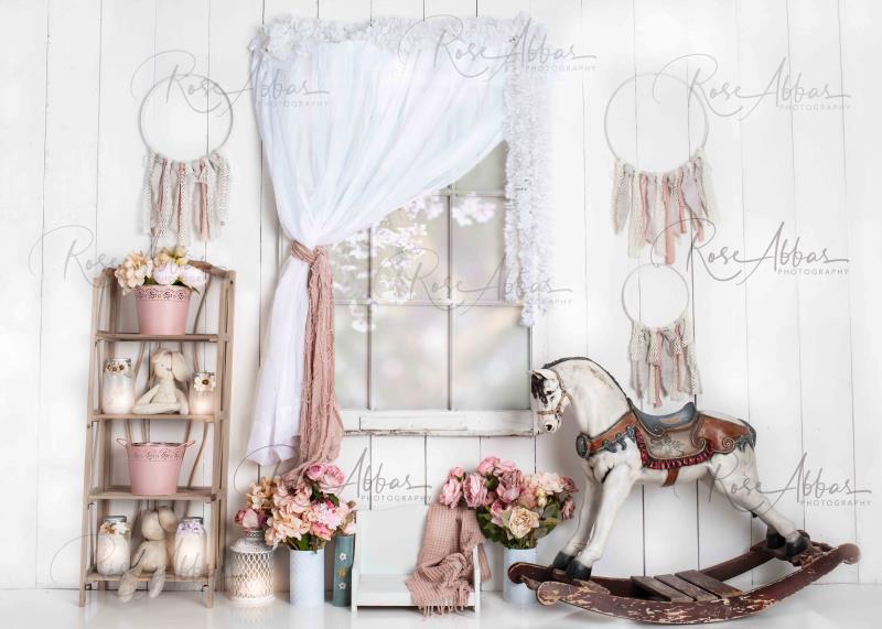 Kate Vintage Girls Room Backdrop Designed By Rose Abbas -UK