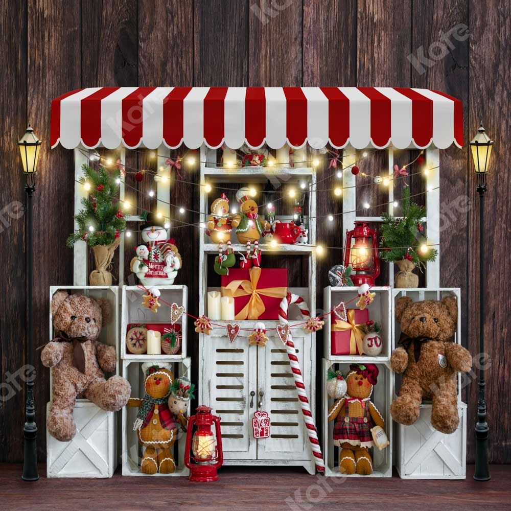 Kate Christmas Shelf Gift Bear Backdrop Designed by Emetselch -UK