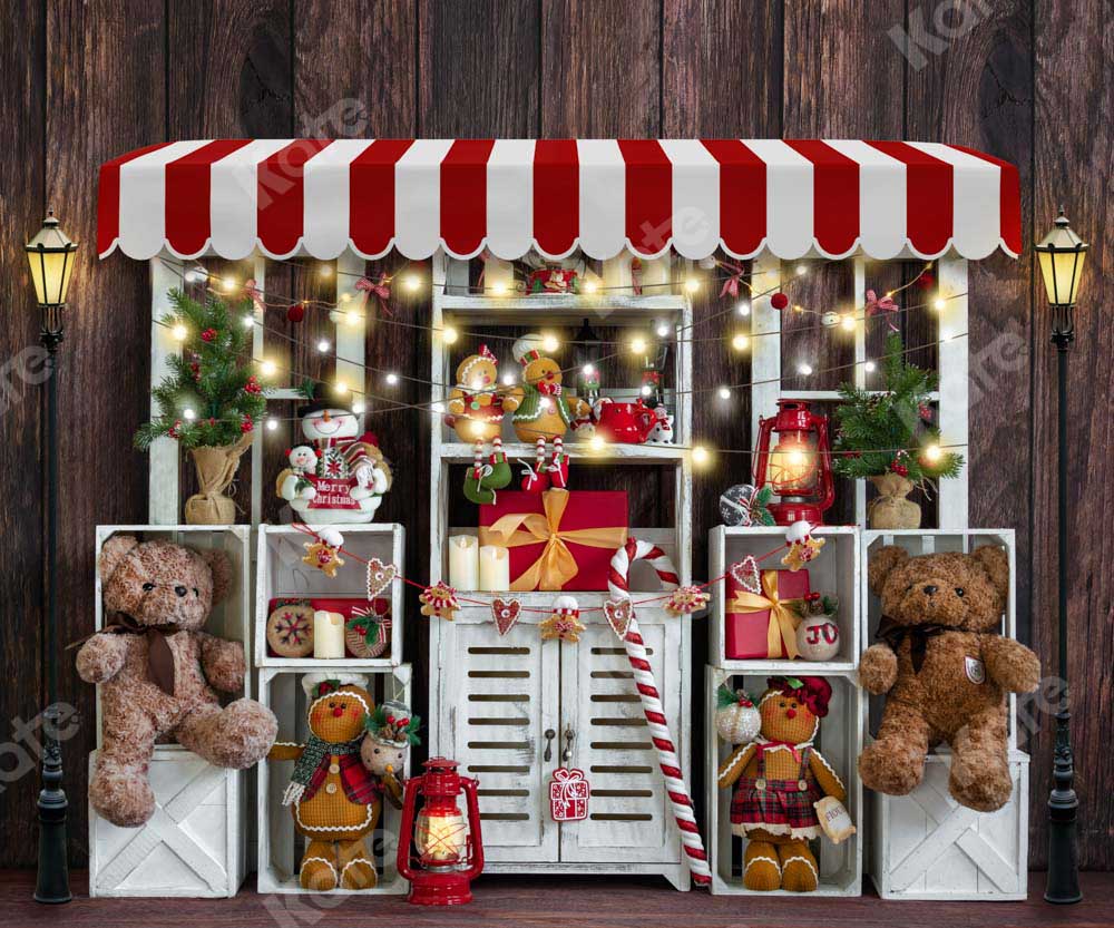 Kate Christmas Shelf Gift Bear Backdrop Designed by Emetselch -UK