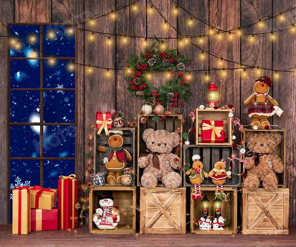 Kate Christmas Gifts Winter Wood Backdrop Designed by Emetselch -UK