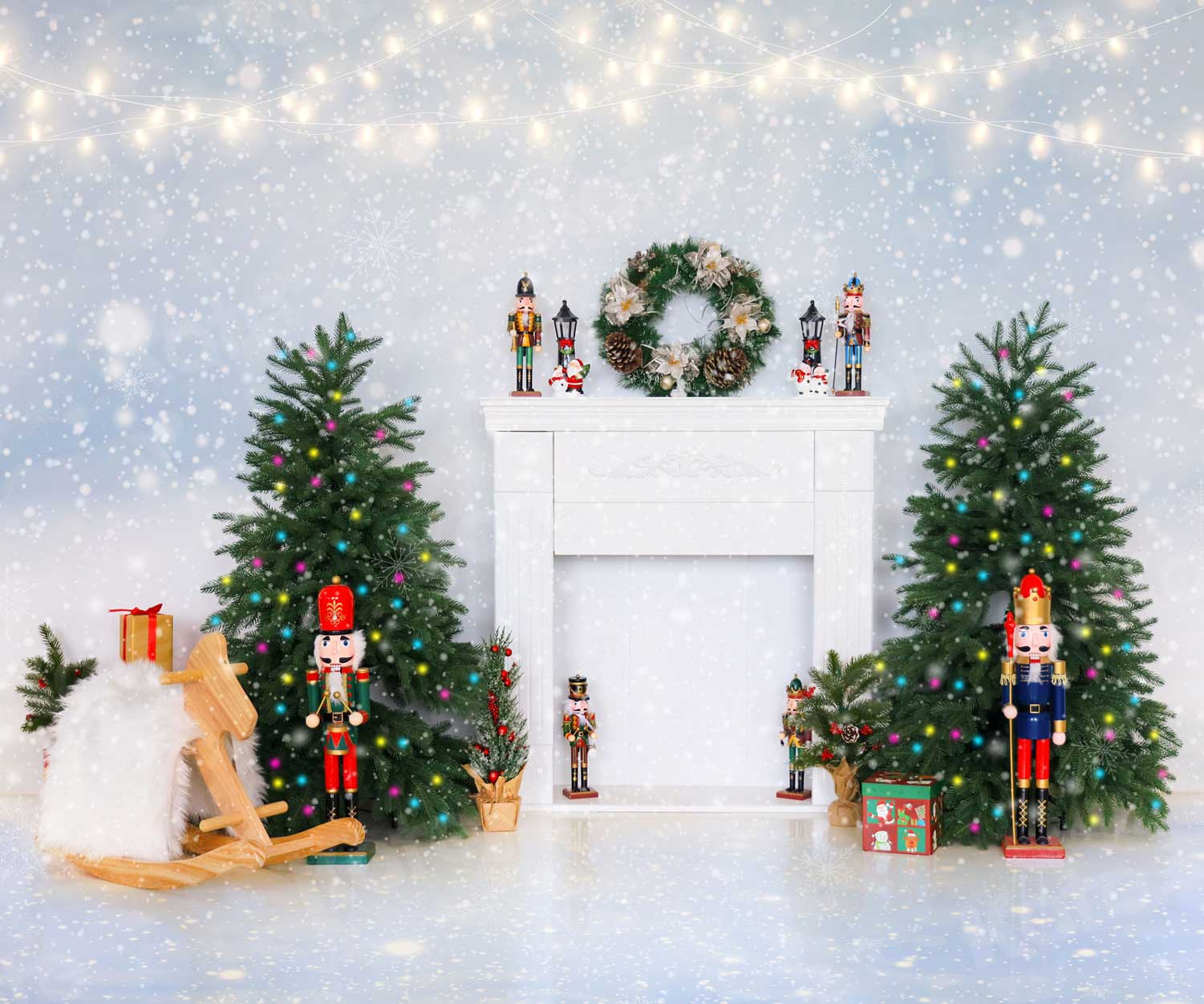 Kate Christmas Nutcracker Toys Shiny Backdrop for Photography -UK