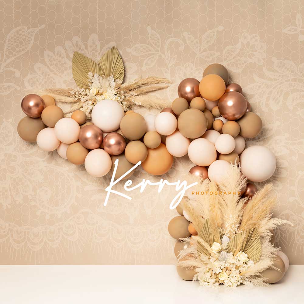 Kate Floral Boho Balloon Backdrop Designed by Kerry Anderson -UK