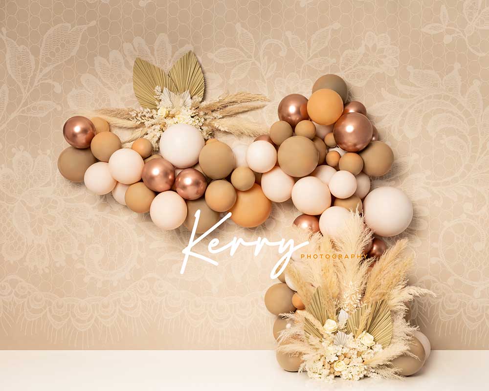 Kate Floral Boho Balloon Backdrop Designed by Kerry Anderson -UK