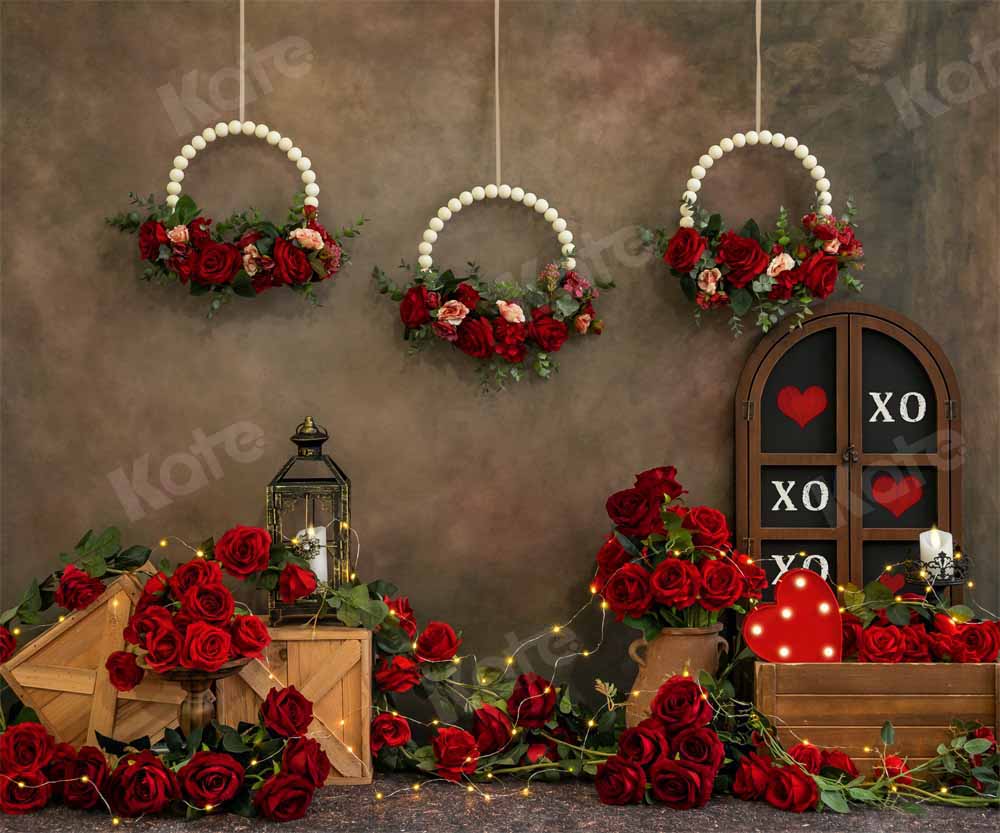 Kate Valentine's Day Backdrop Vintage Rose Designed by Emetselch -UK