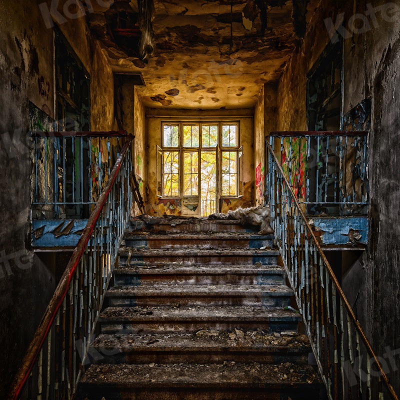 Kate Retro Staircase Abandoned Building Backdrop for Photography -UK