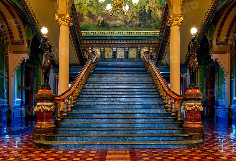 Kate Classical Grand Staircase Building Backdrop for Photography -UK