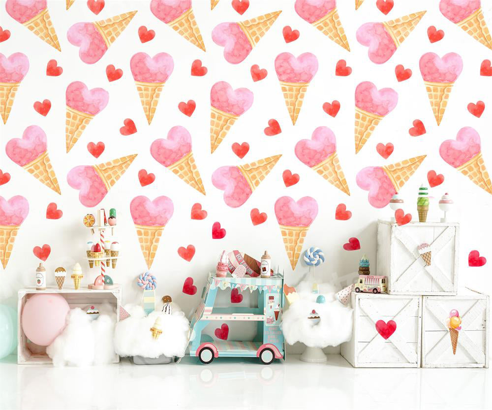 Kate Summer Ice Cream Cake Smash Backdrop for Photography -UK